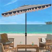 Safavieh 6.6ft Vienna Patio Umbrella in Navy/White