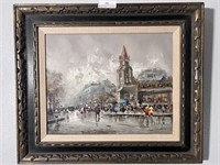 In the City, Oil Painting, Signed