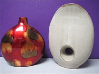 Lot of 2 Decorative Vases Tallest 11"