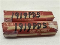 1919-PDS Wheat Penny Rolls