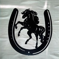 24" Metal Wall Hanging (Horses)