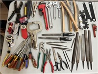 Tool Lot- Screw Drivers, Wrenches++