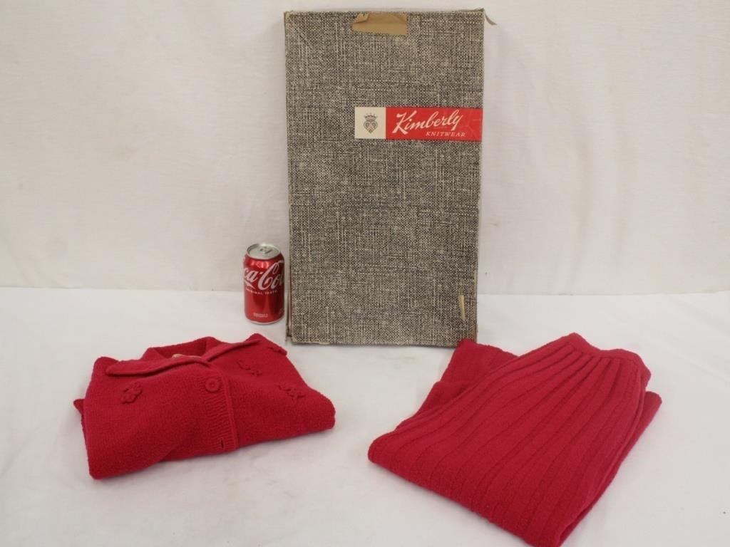 Vintage Kimberly Pure Wool Sweater & Skirt w/ Box