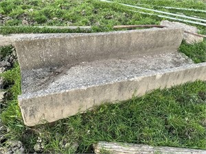 Smaller concrete “J” bunk cattle feeder