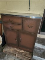 Vintage Kitchen Cabinet w/Bread Drawer
