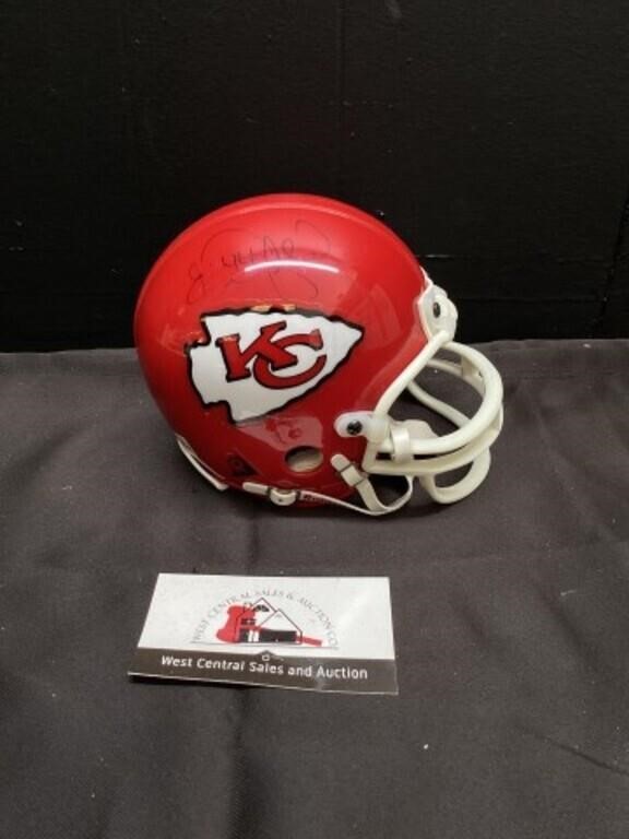 Signed Kansas City Chiefs display helmet