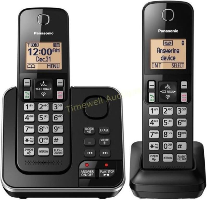 Panasonic Phone KX-TGC362B - 2 Handsets