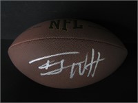 AUTHENTIC TJ WATT SIGNED FOOTBALL COA