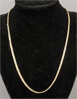 18K Italian gold necklace - 7.4 grams; 18" long