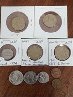 10 USA Coins $1, etc
