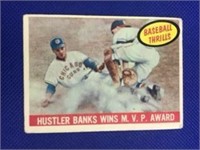 1959 Topps Ernie Banks Baseball Thrills card