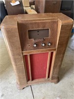 Antique tube floor model radio