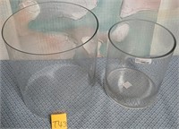 43 - NEW WMC LOT OF 2 GLASS CYLINDER VASES (T43)
