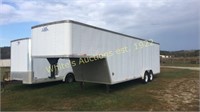 32 ft goose neck tandem axle enclosed trailer