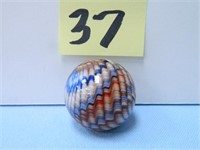 1 1/2" Red, White & Blue Swirl Marble -