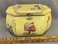 Vintage Decoupage Handbag with Lucite Handle