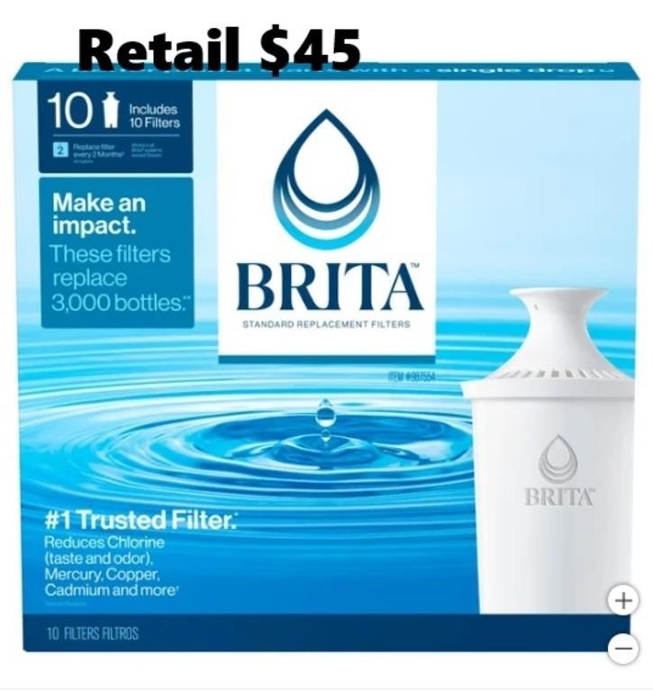 Brita Replacement Water Filters, 10-pack