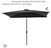 NEW 6.5' x 10' Rectangular Outdoor Patio Umbrella