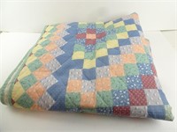 Colorful Hand Stitched Classic Quilt