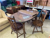 Wood kitchen table & 4 chairs