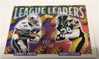 Emmitt Smith Barry Foster Signed Football Card