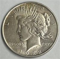 1922 Peace Dollar, 90% Silver Content!