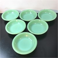 6 JADEITE SMALL BOWLS