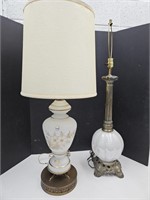 2 Vintage Lamps Italy + 33" & 34" high