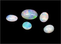 Five loose opal cabochons