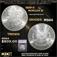 ***Auction Highlight*** 1889-s Morgan Dollar $1 Gr