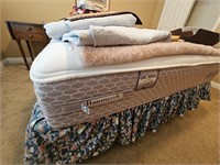 BED FRAME AND SEALY POSTUREPEDIC MATTRESS