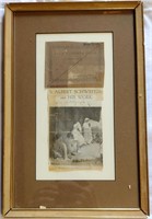 1920's Autogramed ALBERT SCHWEITZER Framed Piece!