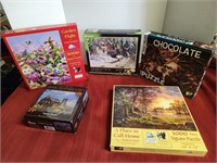 (5) 1000pc Puzzles - Opened