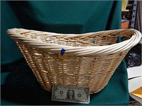 24" x 10" Wicker Laundry Basket