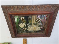 Floral Painting on Mirror