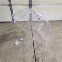 Clear Rain umbrella white handle