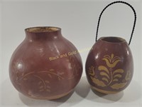 (2) Handmade Callaway Colonials Pots/Vase