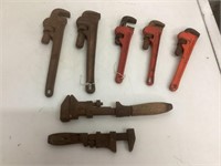 7 Vintage Adjustable Wrenches