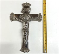 Grand crucifix lourd en bronze de 16’’