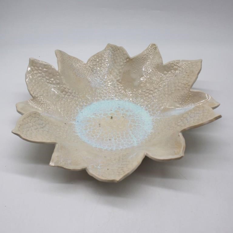 Ceramic Flower Plate 13" Stacy McInnis Blalock