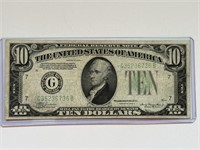 RARE 1934A US DOUBLE DATED $10 BANKNOTE BILL