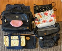 Group of purses and bags. Eight total.