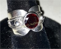 custom made sterling 1.5 carat amethyst ring