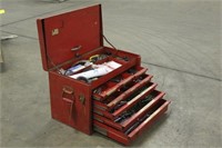 Metal Tool Chest w/Contents, Approx 26"x15"x17"