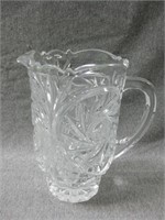 Cut Crystal Etched Pitcher