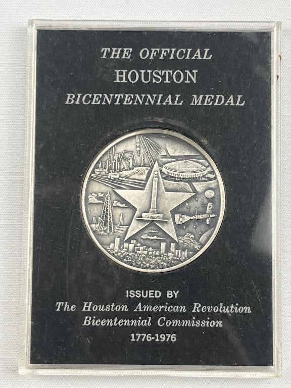 1oz Silver Houston Bicentennial Medal .999