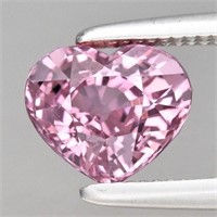 Natural Rose Pink Tourmaline Heart 1.35 Cts  {VVS}