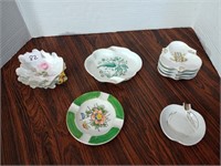 Vtg ashtrays and spoon rests. Occupied Japan