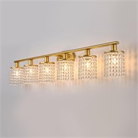 Luburs 6-Light Bathroom Vanity Light,Crystal Gold