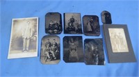 7 Antique Tin Types & Photographs